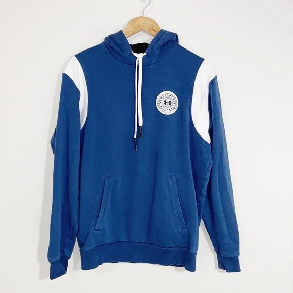 UNDER ARMOUR Royal Blue & White Hoodie Size Mens Medium - Picture 1 of 6